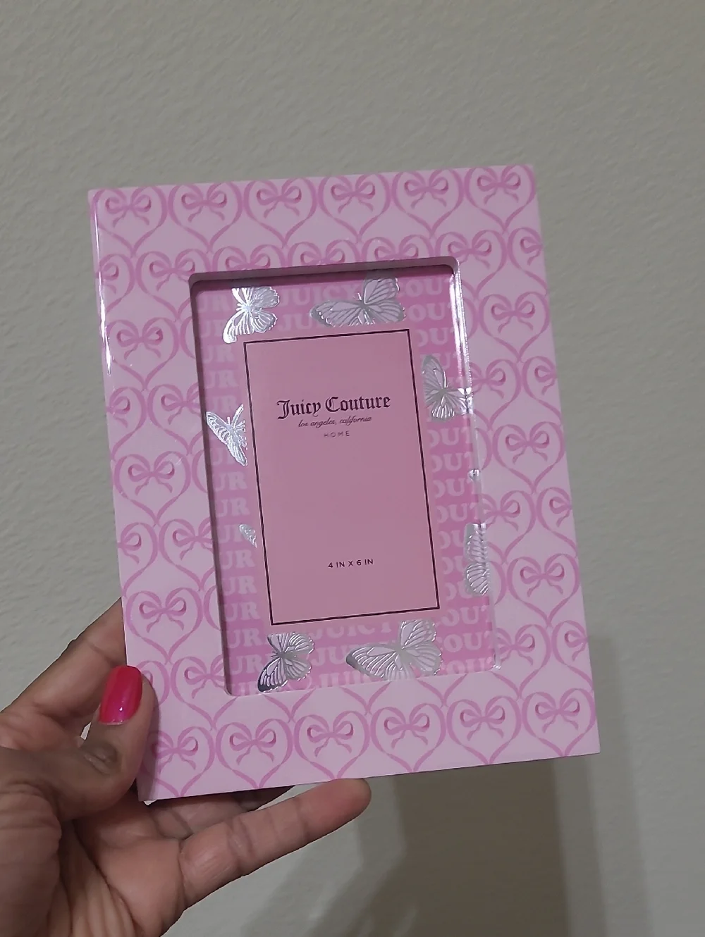 Juicy Couture Pink Butterfly Photo Frame - 4x6